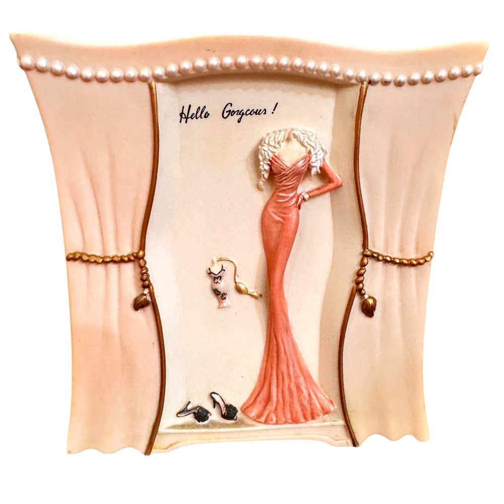 Bed Bath & Beyond Dressed To Thrill Hand Painted Tissue Cover Vintage Glam Chic - Picture 2 of 7